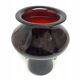 Vase, Polish modernism, burgundy glass, Poland, 1970s