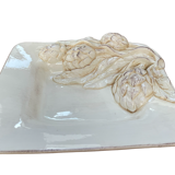 Dish slurry pattern artichoke signed Chaumette