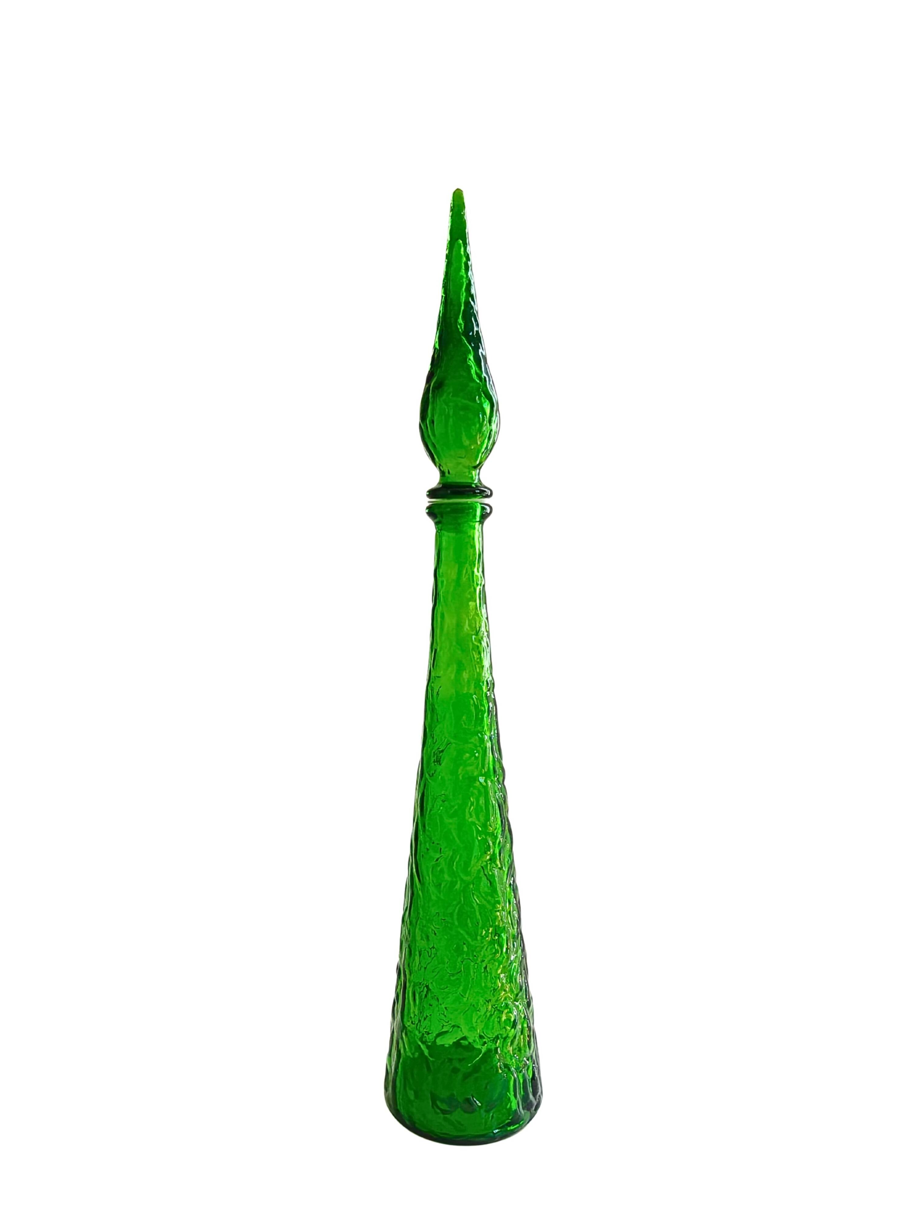 Italian carafe Empoli green with flame stopper