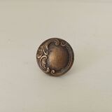 Antique Art Nouveau furniture handle in chiseled brass