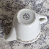 Vintage earthenware milk jug from Moulin des Loups – Gold floral motif