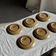 Set of 6 dessert plates in stoneware Village France D20