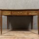 Louis XVI style desk in mahogany and copper reeds circa 1880