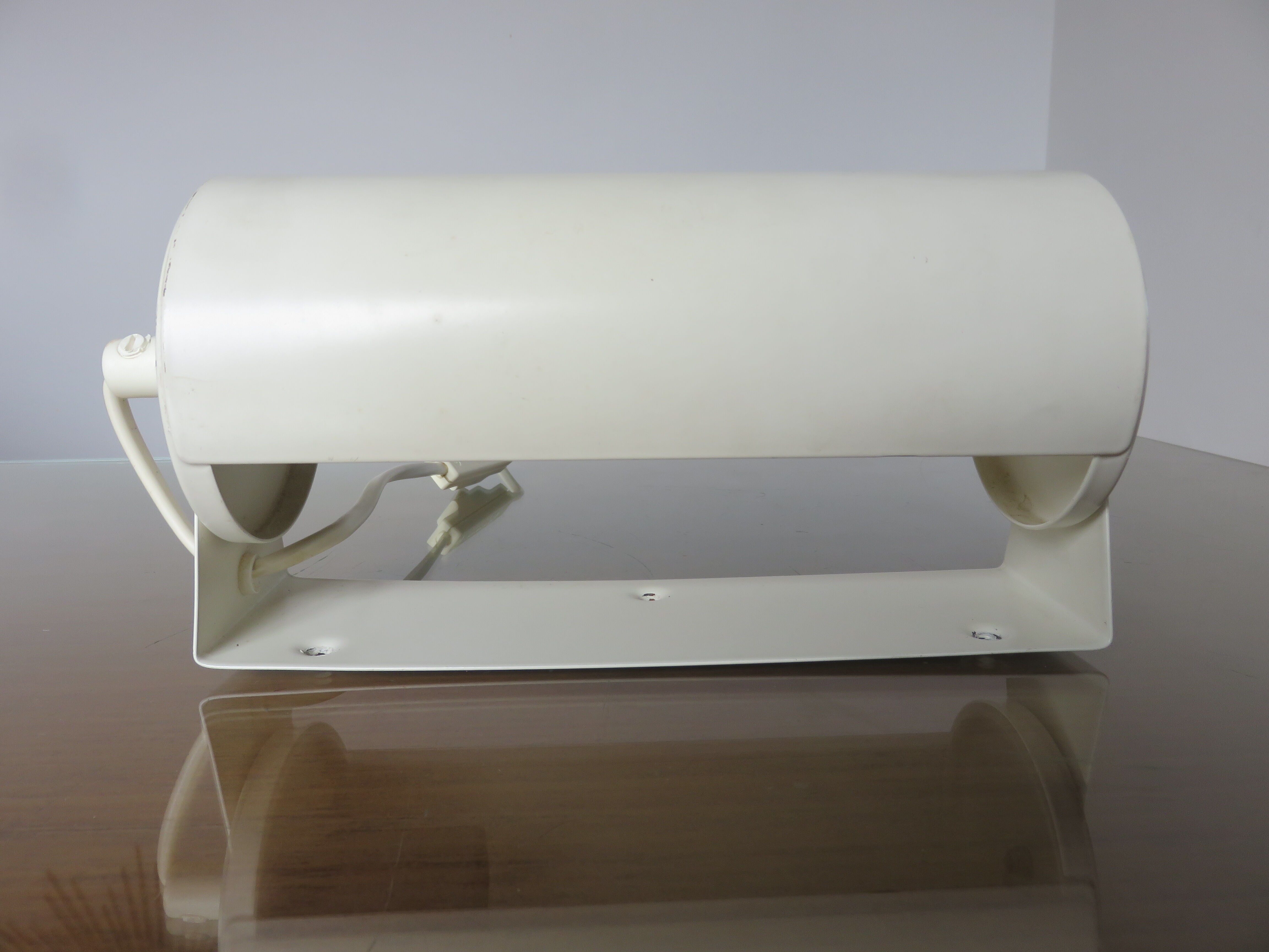 Wall lamp roll Ikea model V413 in white lacquered metal 1980