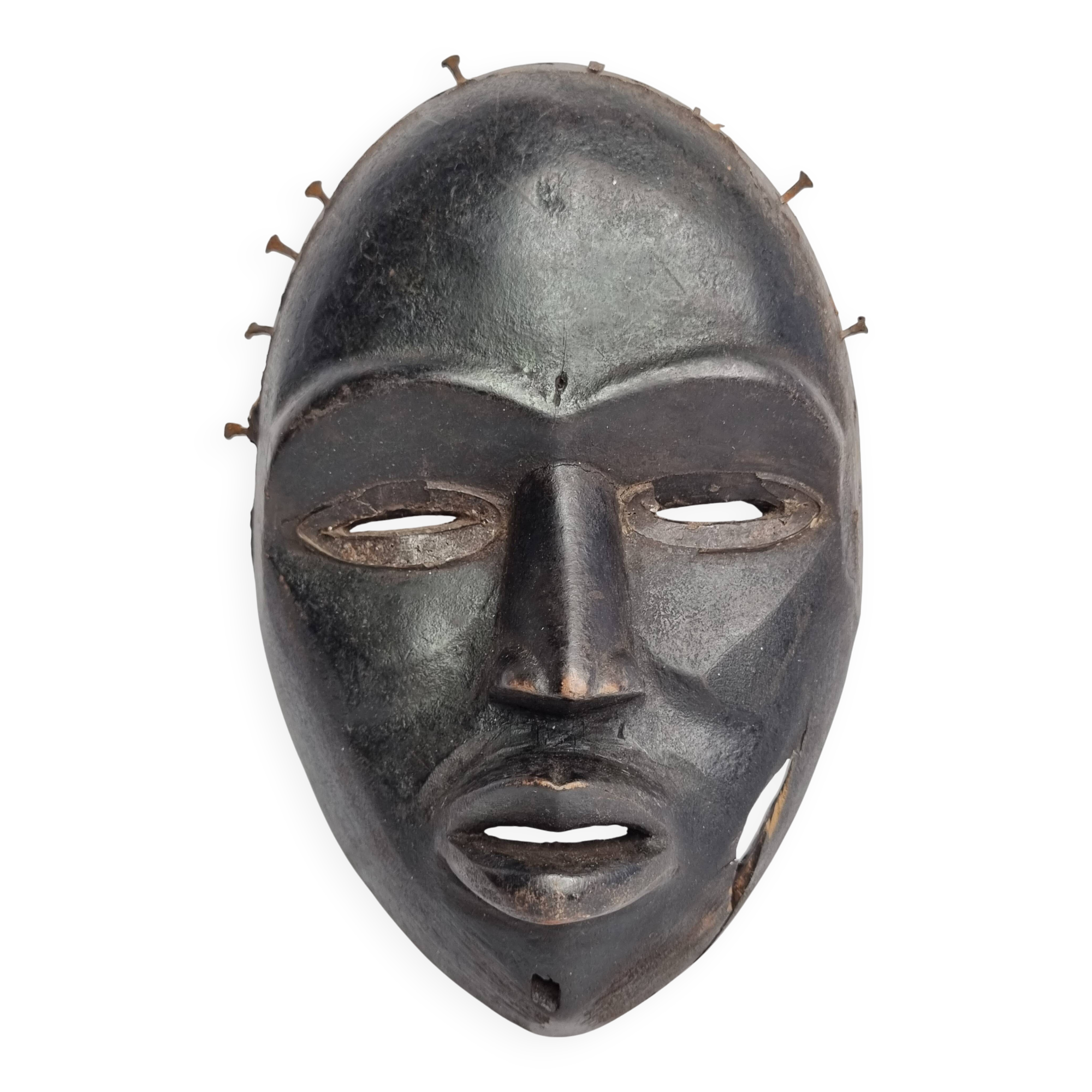 African mask Dan Déanglé, tribal art, Ivory Coast, 23 cm, 20th century