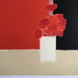 CATHELIN, Tokonoma on red and black background, 1988. Original lithograph