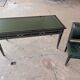 Maison Jansen black lacquered wooden desk from the 1960s with chair.