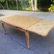 Large Louis XV dining table stripped in solid oak 1960 260cm