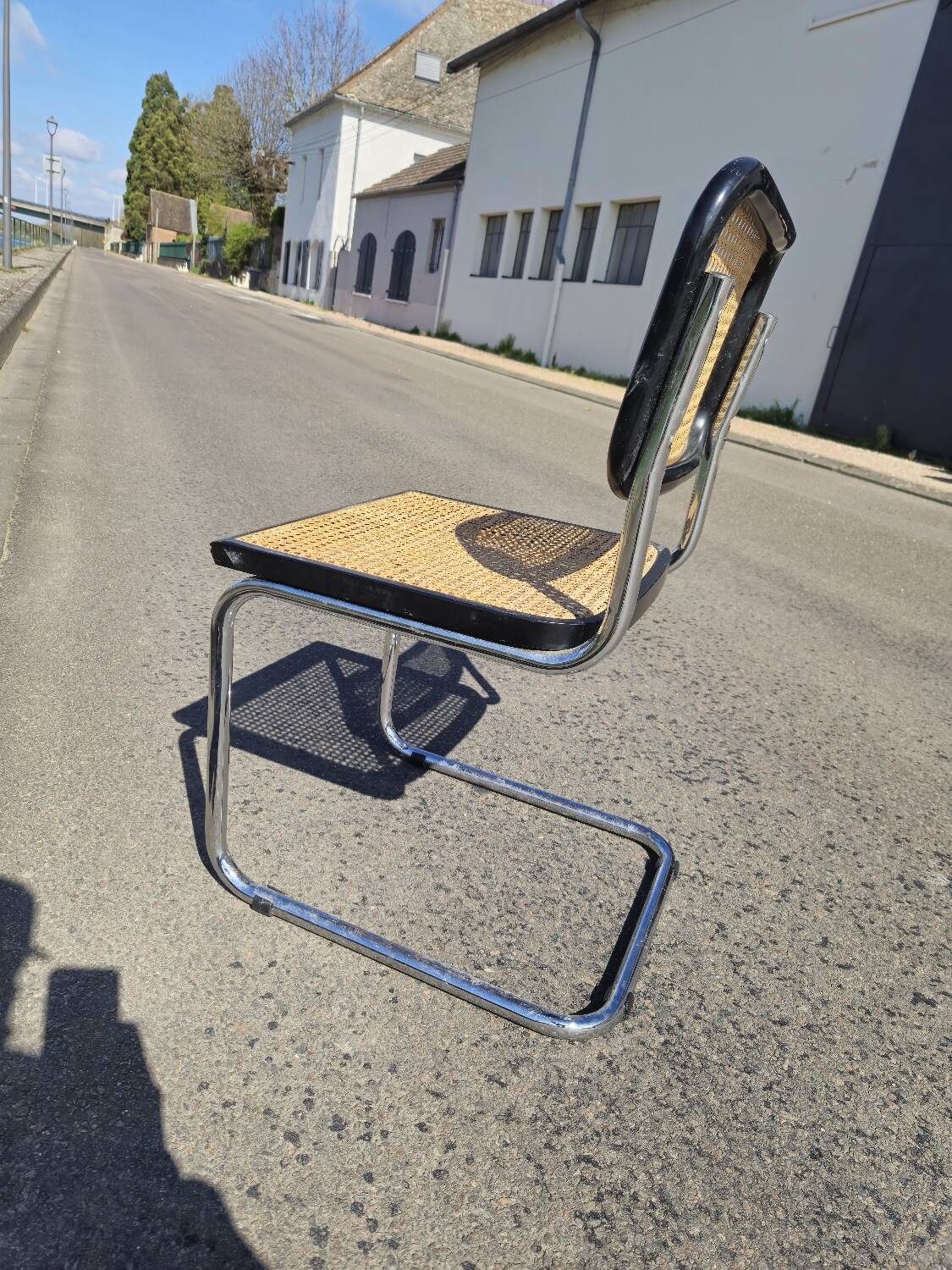 Marcel Breuer B32 chair in original cane signed Italy