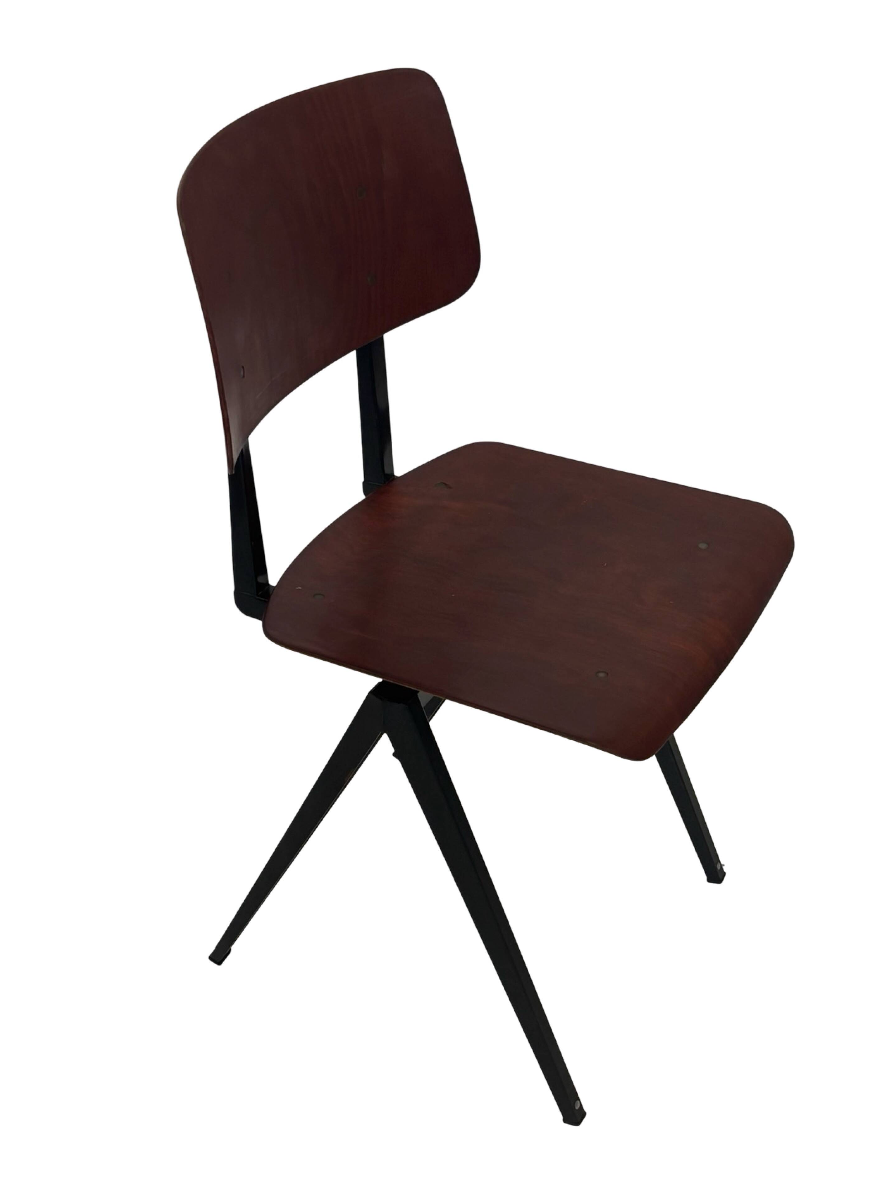 Set of 4 vintage school chairs Galvanitas S16 Netherlands Design