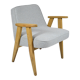 Original restored armchair 366, designer J. Chierowski, 60s, blue, oak wood