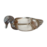 Empty pocketed old duck in solid brass