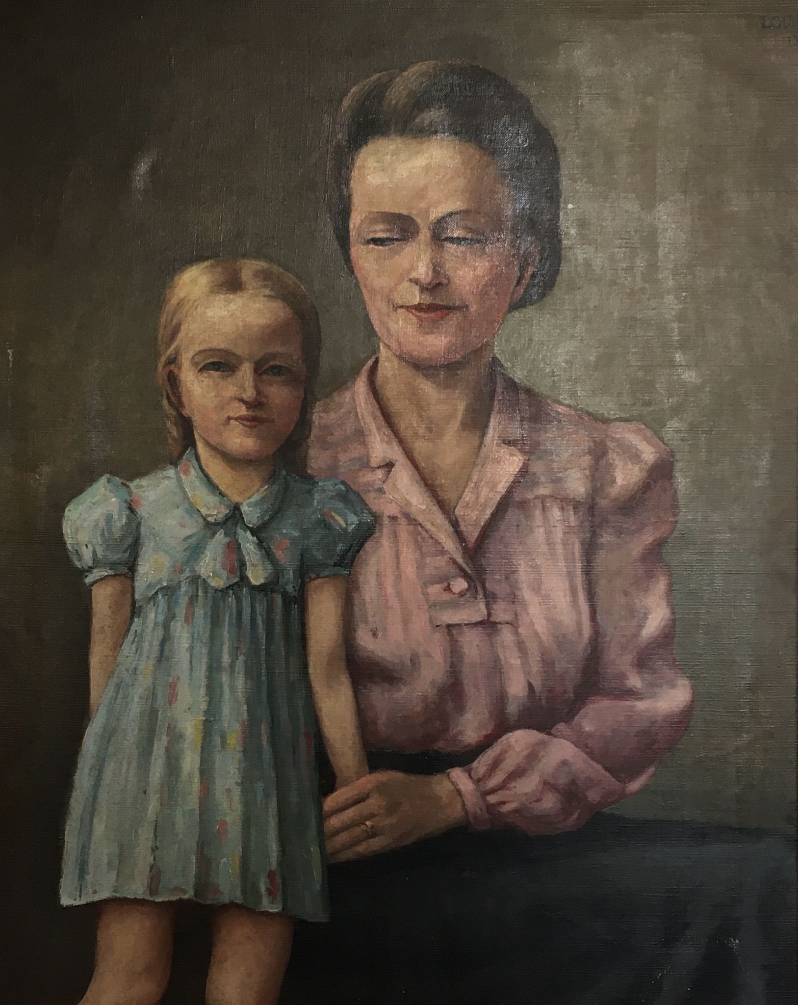 Tableau portrait mère et fille