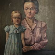 Tableau portrait mère et fille