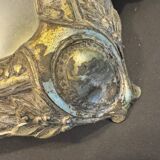 Silver metal mirror tray