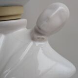 White ceramic anthropomorphic table lamp