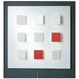 Applique tableau Métalo de Dix heures Dix blanche et rouge