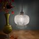 Vintage clear glass globe pendant light