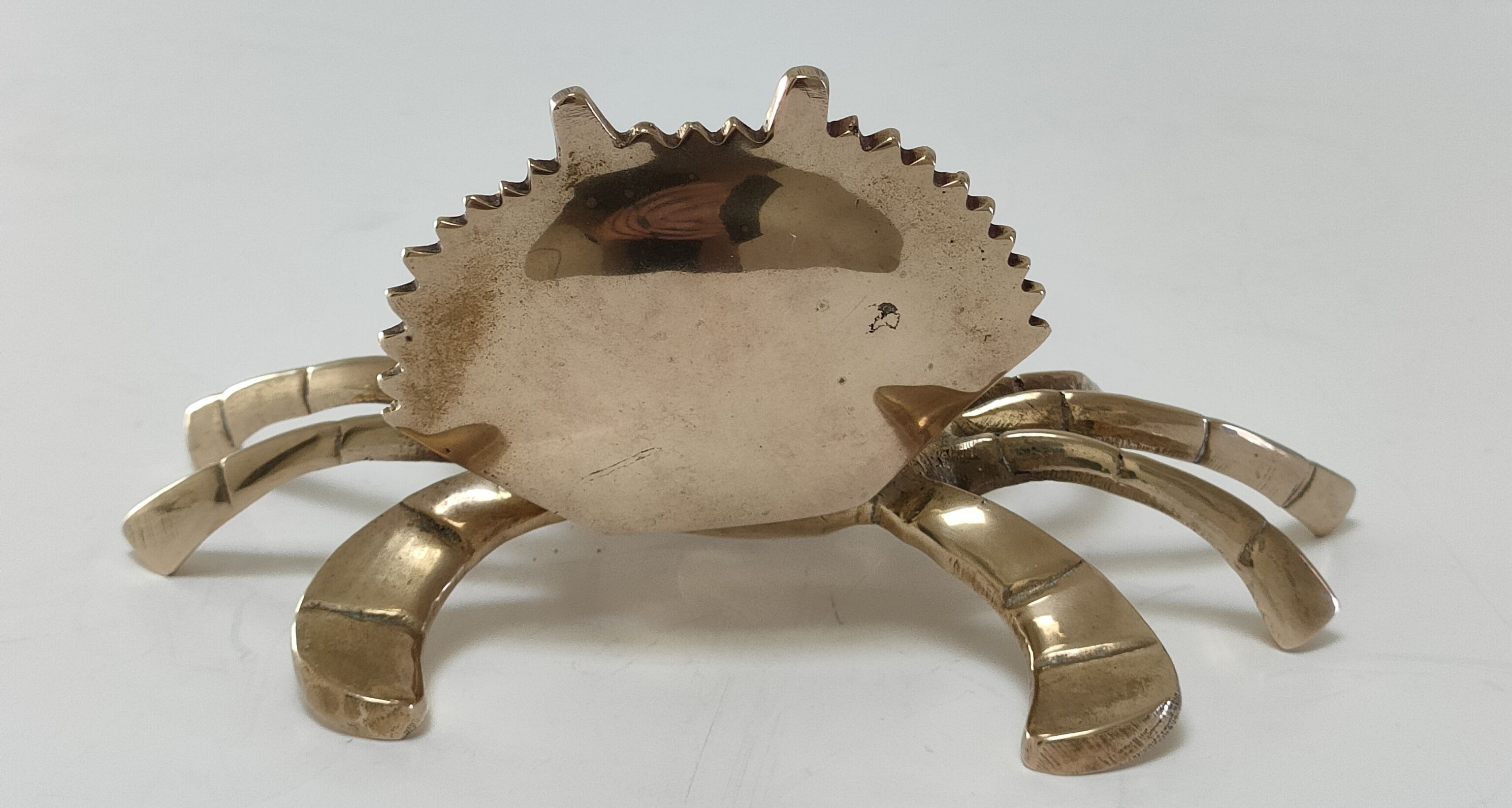 Vintage solid brass crab