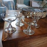4 coupes à champagne anciennes