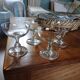4 antique champagne glasses