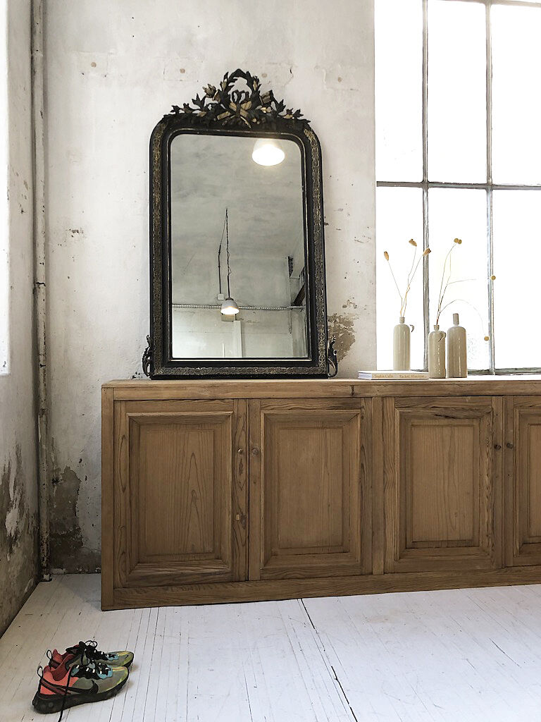 Louis Philippe mirror with pediment - 136x83cm