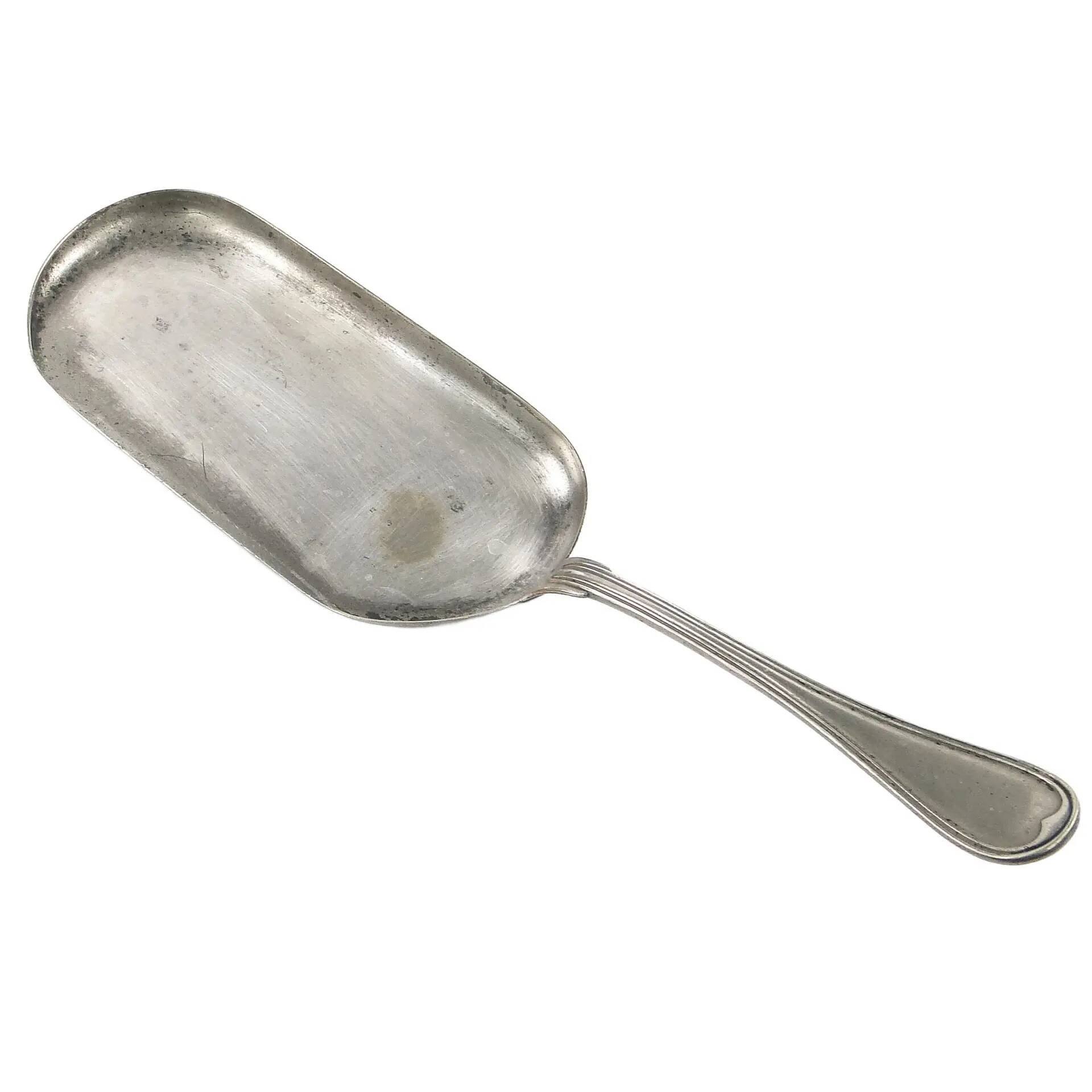 Art Deco cake server, silver-plated alpacca, Halphen, France, 1920s