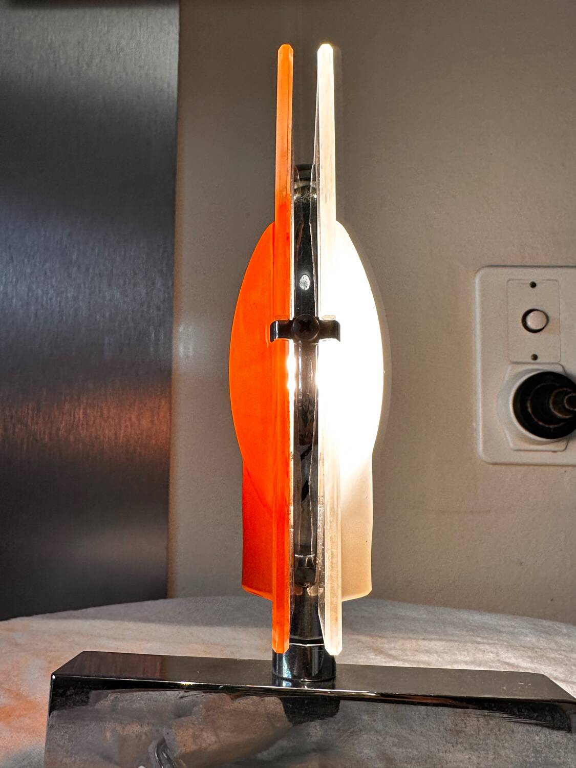 Pair of orange Keplero wall lights