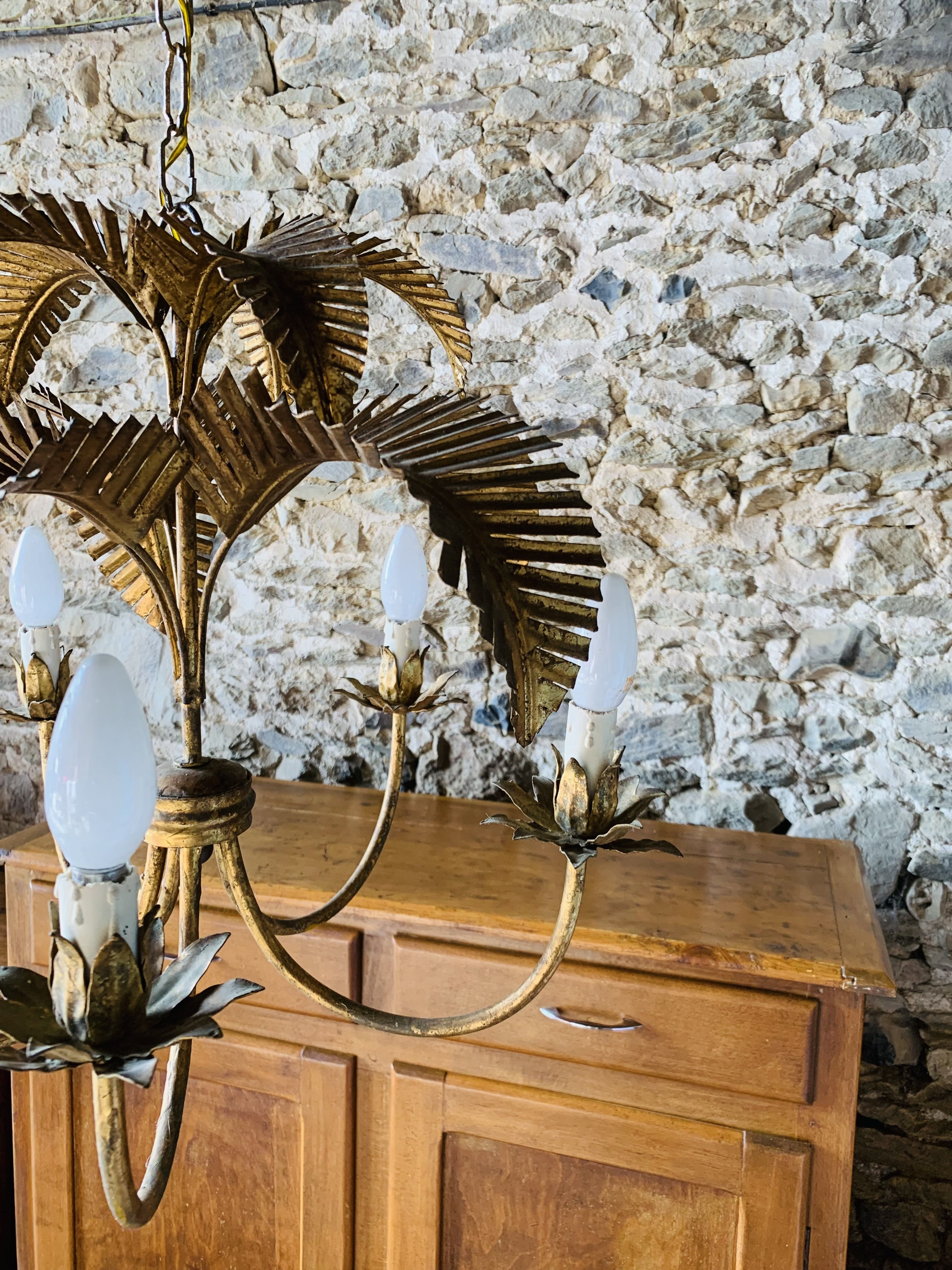 Palm type chandelier by Hans Kogl