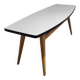 Vintage surfboard coffee table in birch and formica, 1950s