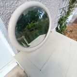 White vintage table with chair and mirror