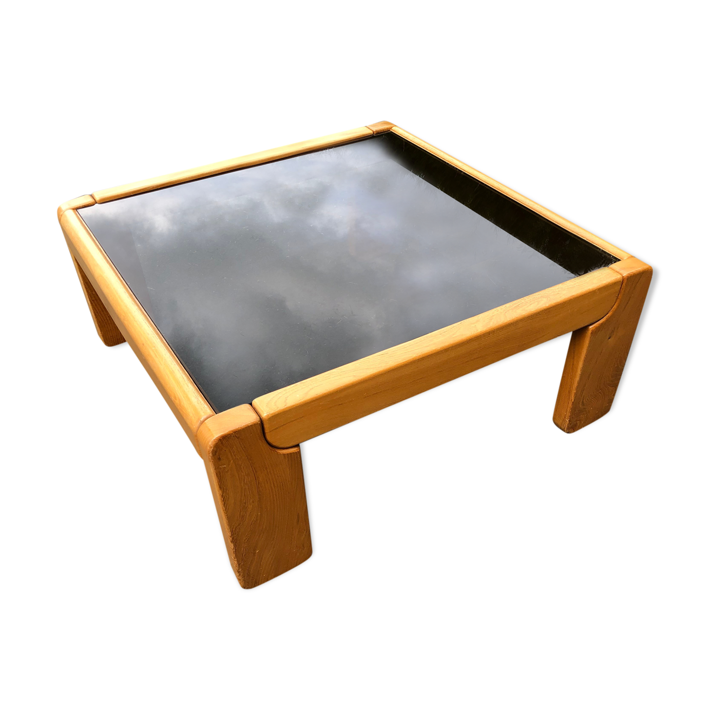 Vintage elm coffee table 1970
