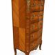 Louis XV style chest of drawers, Rosewood veneer and marquetry.