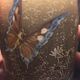 Vase soliflore doré papillons