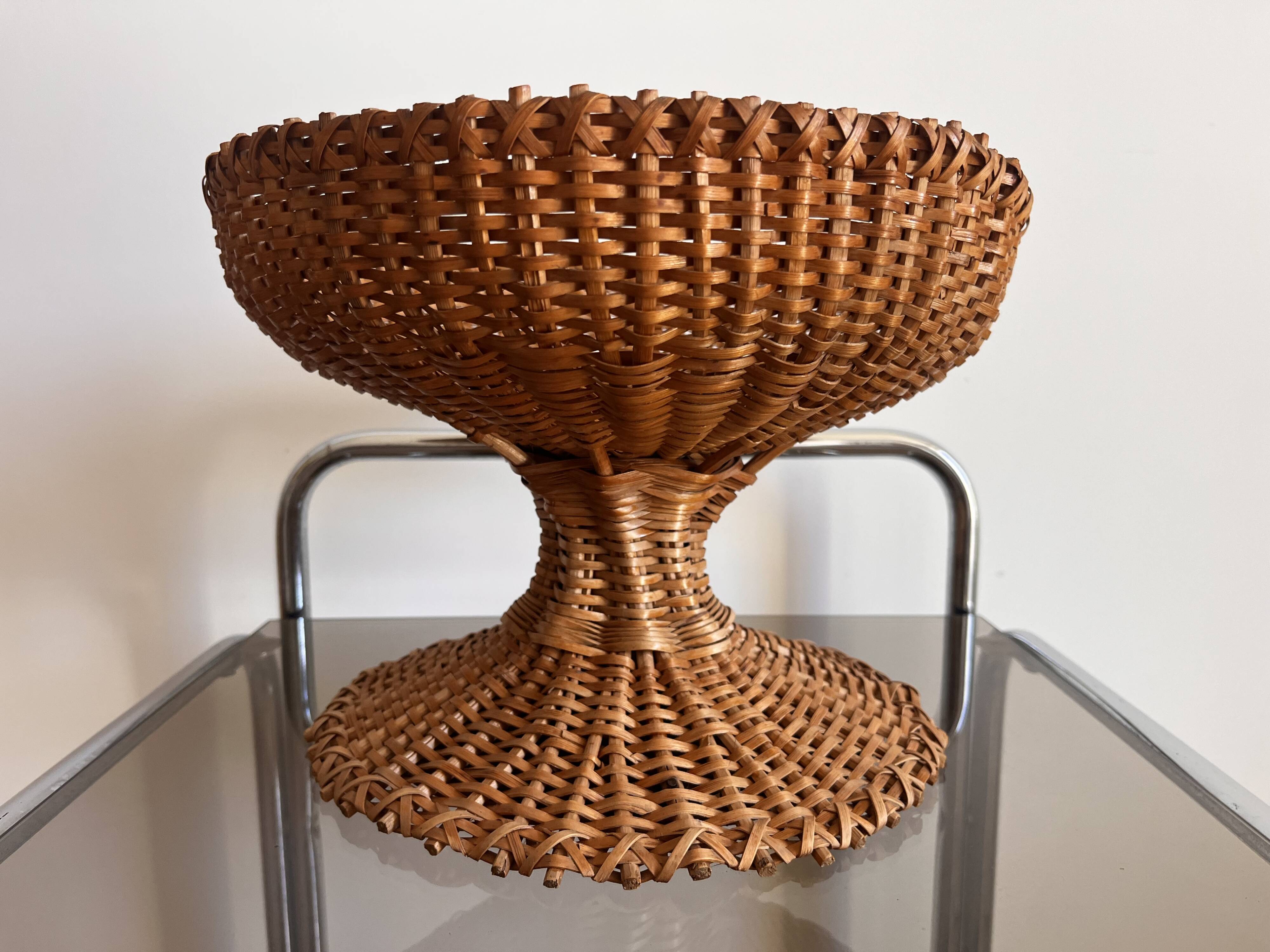 Wicker fruit bowl