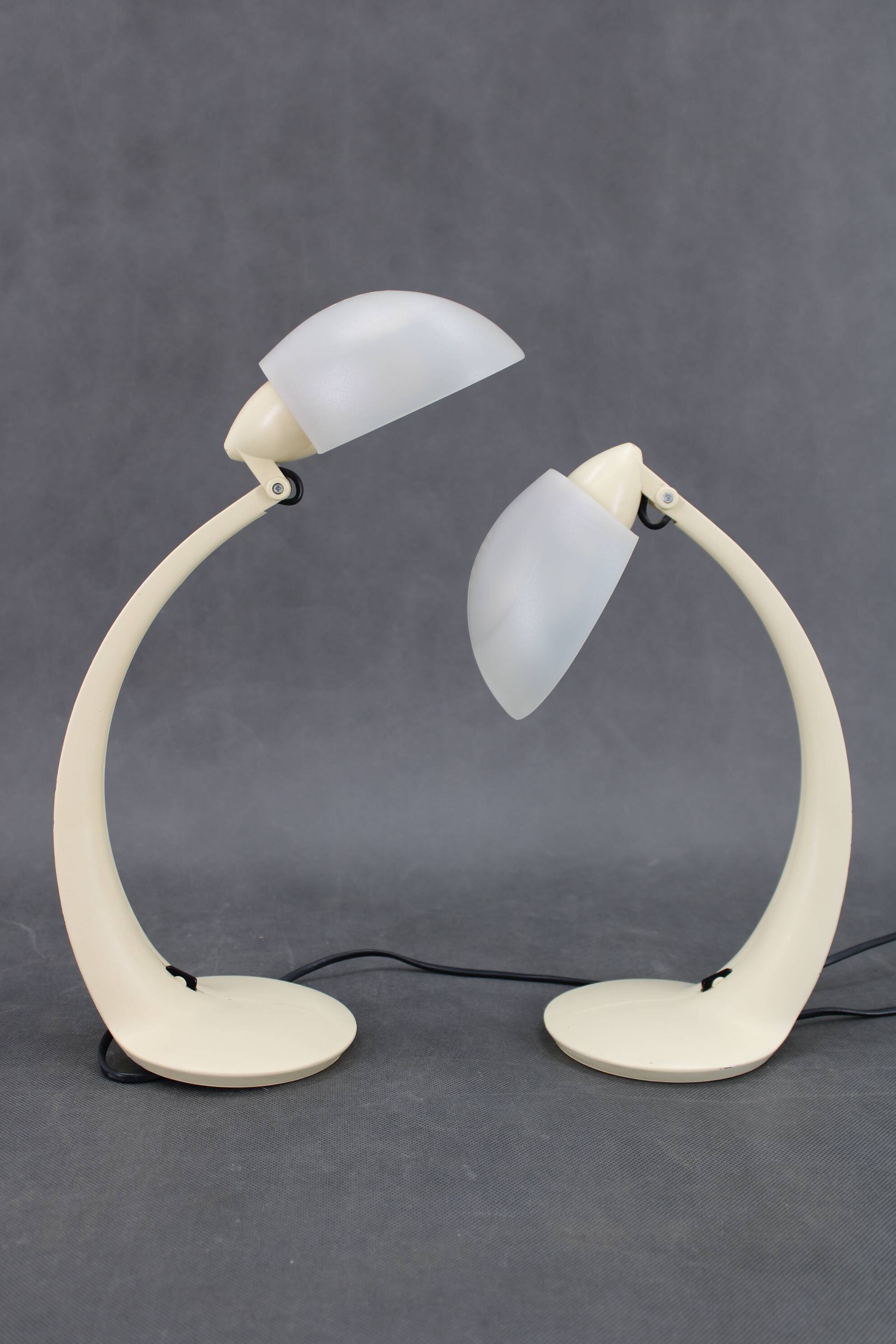 1970s Pair of Veneta Lumi Table Lamps  model Virgola, Italy