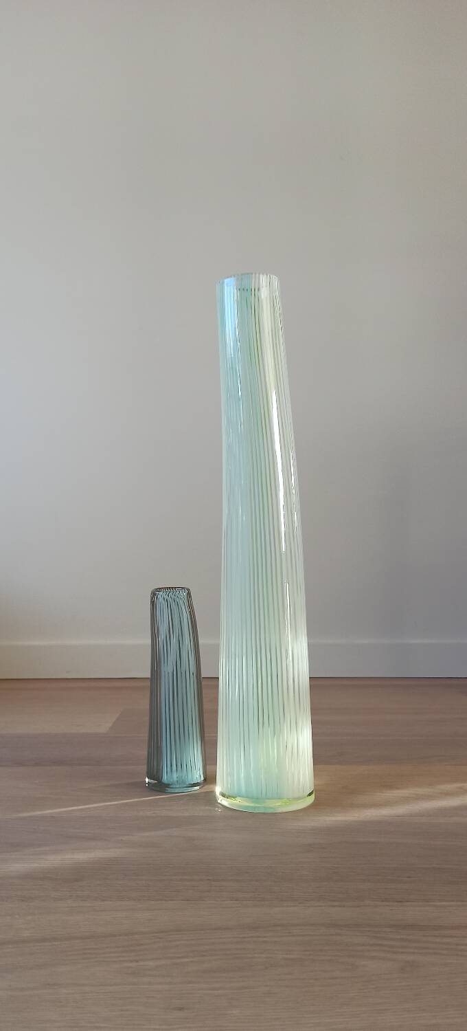Pair of Murano glass vases, 50s