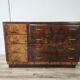 1940s Art Decò sideboard in walnut and blond walnut