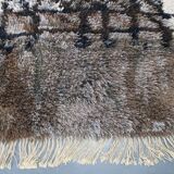 Tapis abstrait danois en laine à poils longs, années 1960