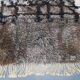 Tapis abstrait danois en laine à poils longs, années 1960