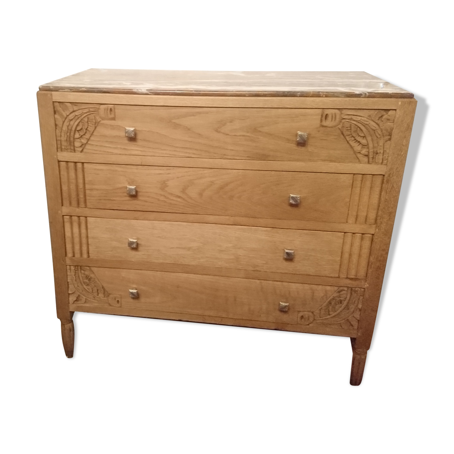 Art deco vintage 30-40's oak dresser