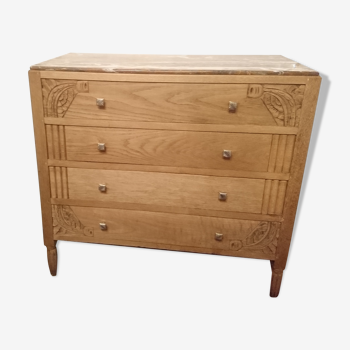 Art deco vintage 30-40's oak dresser