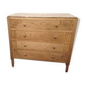 Commode art deco années 30-40 en chêne décapé