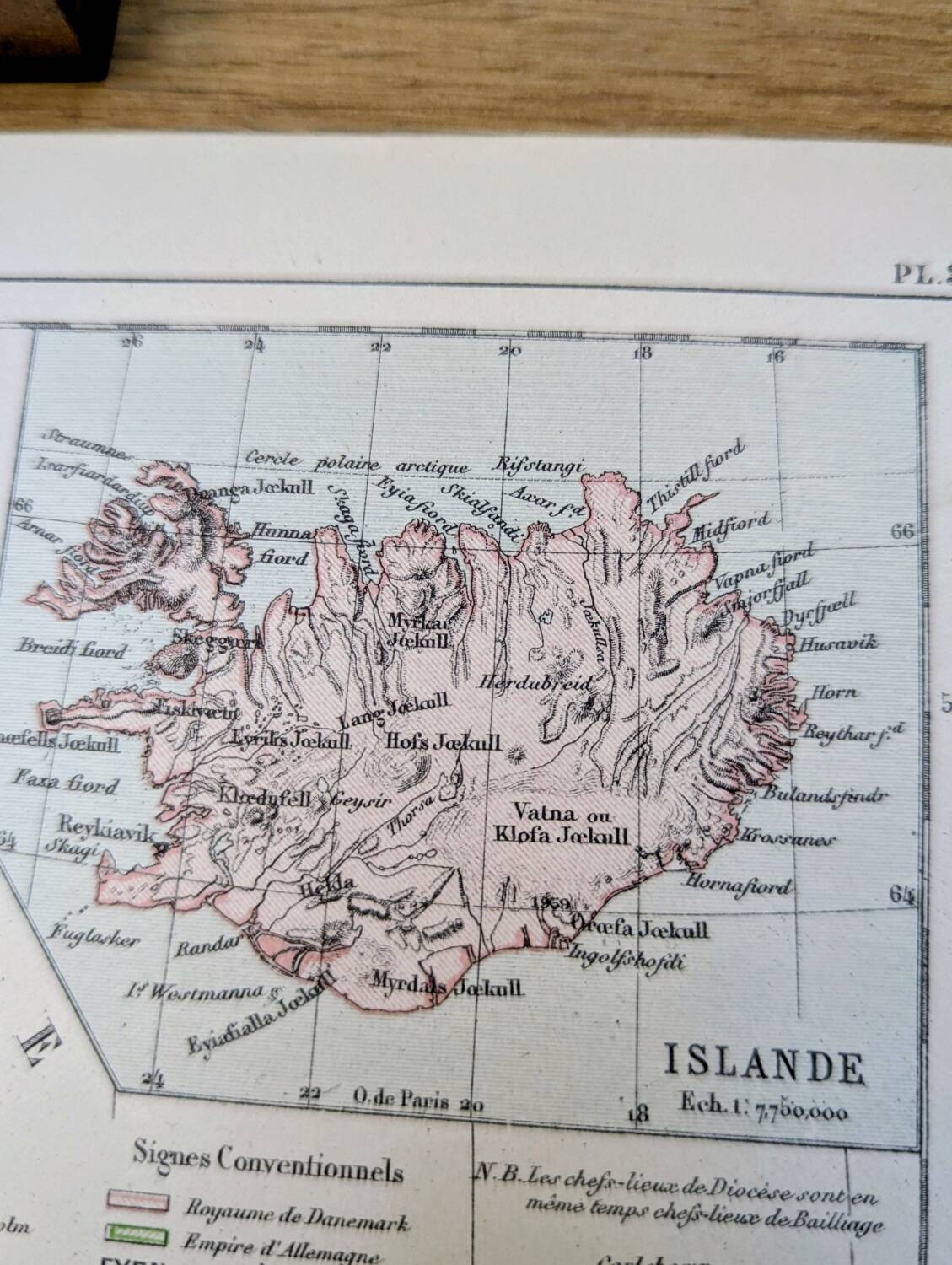 Denmark and dependencies, period map, 1887, Authentic