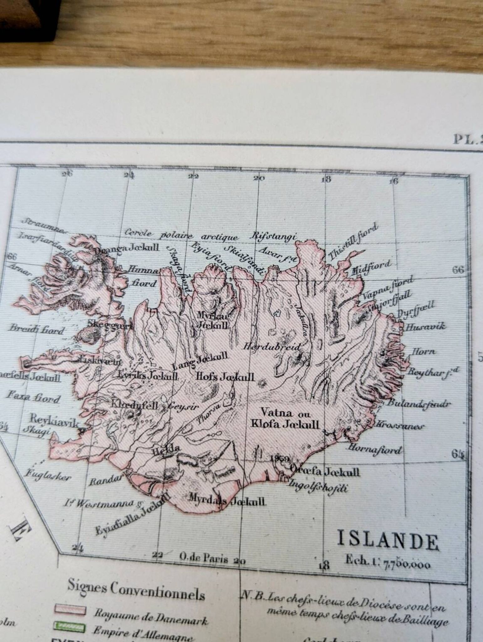 Denmark and dependencies, period map, 1887, Authentic