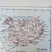 Denmark and dependencies, period map, 1887, Authentic