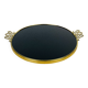 Black plateau and gilded brass from the 1950s.