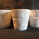 Set of 4 photophores in white biscuit