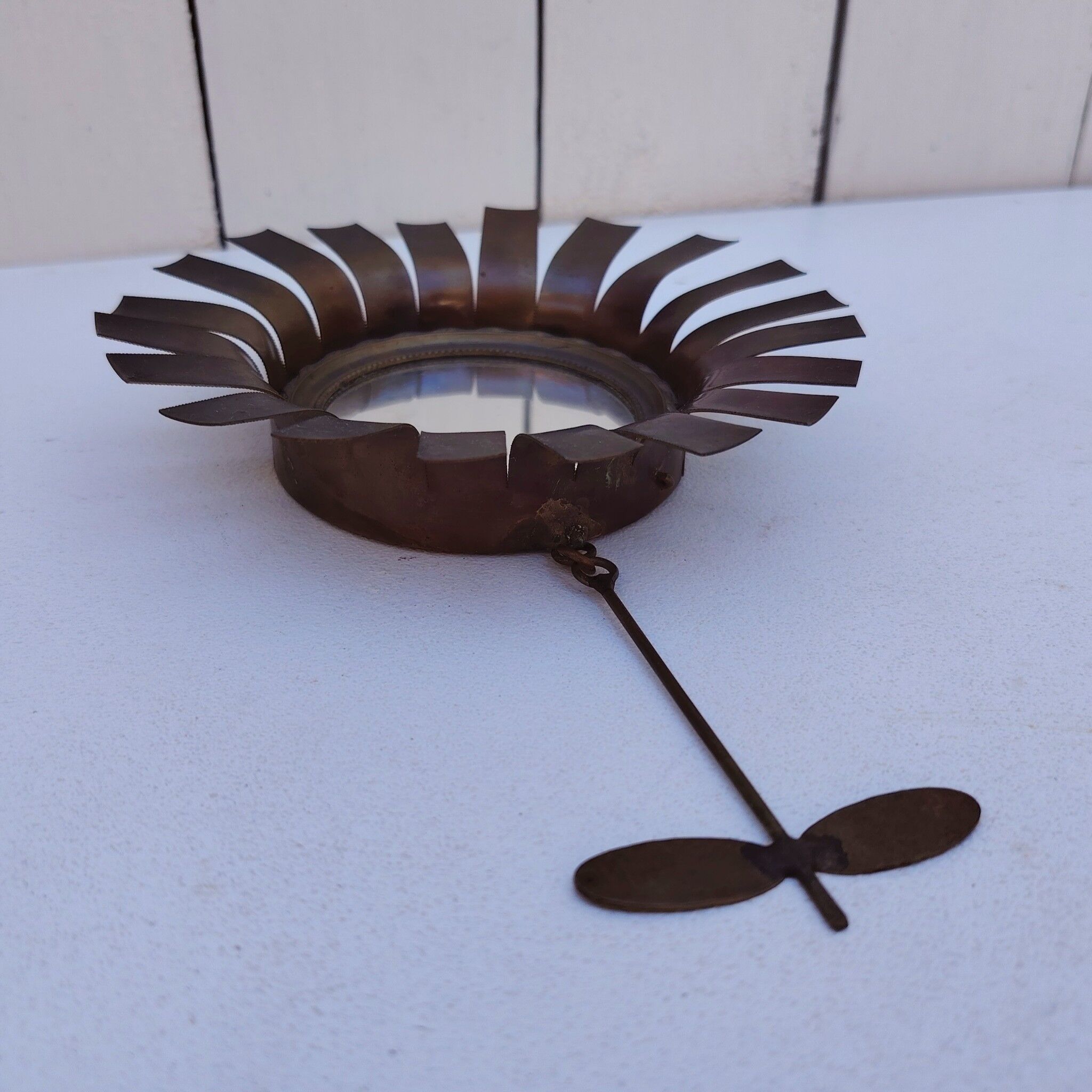 Flower wall mirror, Jean Vinay, 1960s design