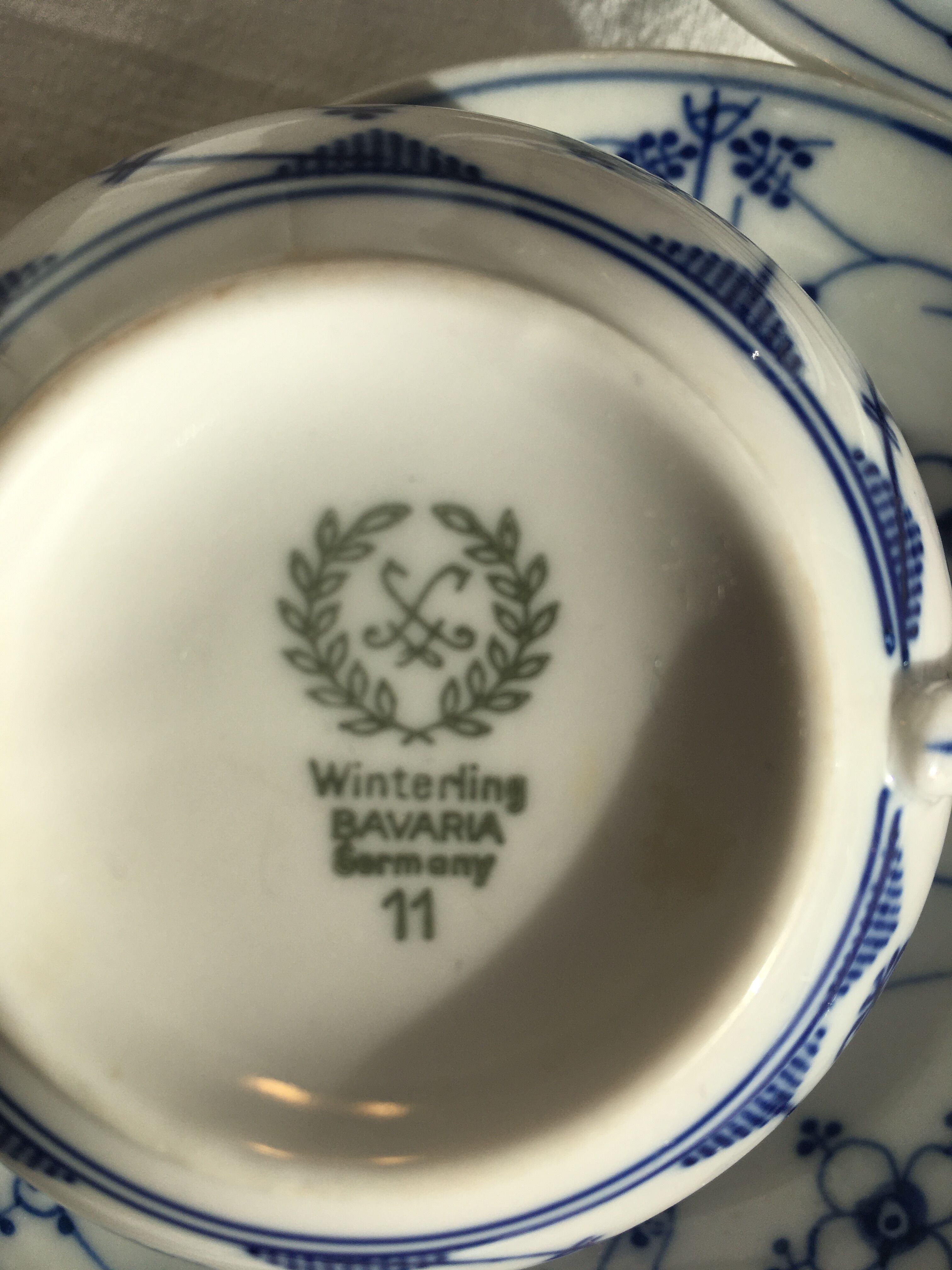 Winterling Bavaria porcelain coffee cups and saucers
